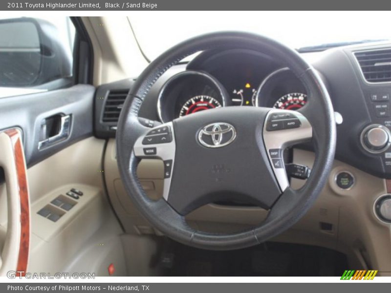 Black / Sand Beige 2011 Toyota Highlander Limited