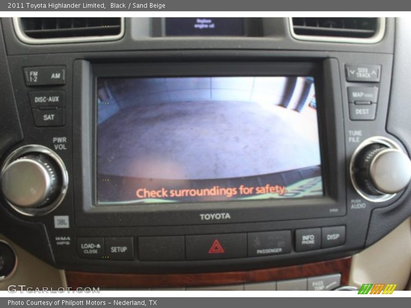 Black / Sand Beige 2011 Toyota Highlander Limited