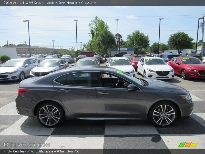 Modern Steel Metallic / Graystone 2019 Acura TLX V6 Sedan