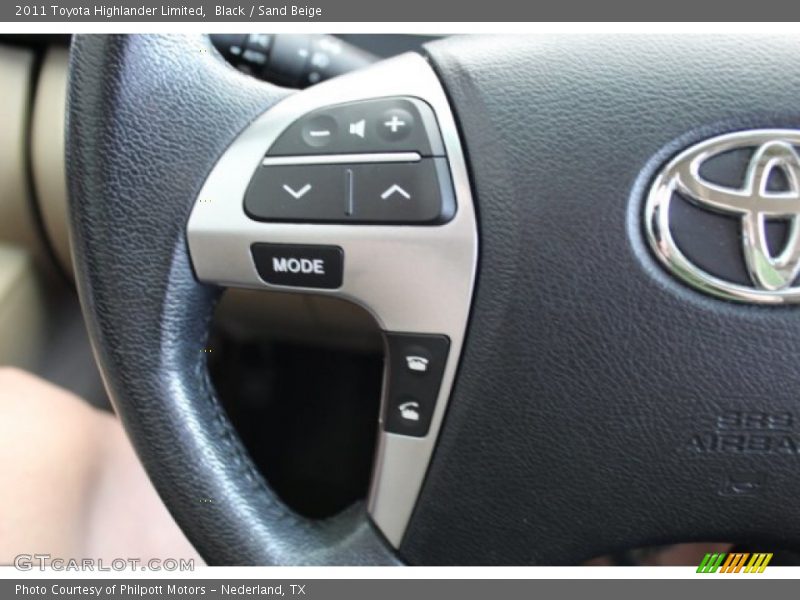 Black / Sand Beige 2011 Toyota Highlander Limited