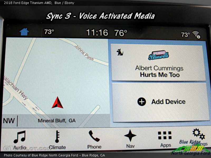 Blue / Ebony 2018 Ford Edge Titanium AWD