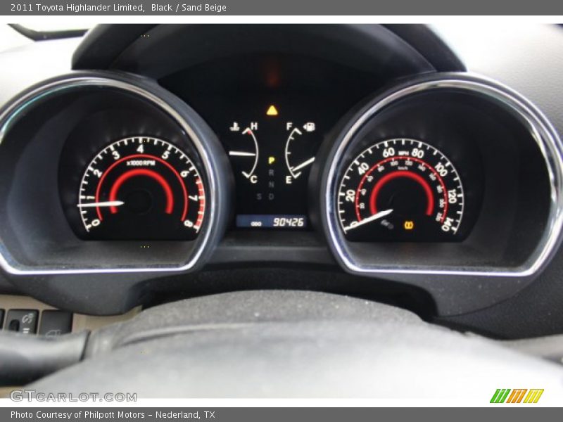 Black / Sand Beige 2011 Toyota Highlander Limited