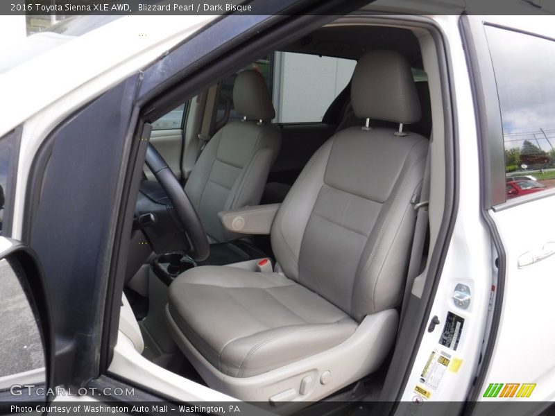 Blizzard Pearl / Dark Bisque 2016 Toyota Sienna XLE AWD
