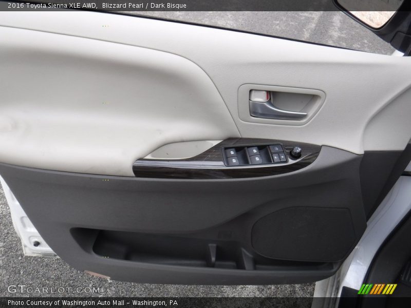 Blizzard Pearl / Dark Bisque 2016 Toyota Sienna XLE AWD