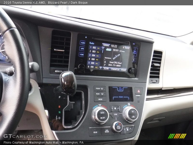 Blizzard Pearl / Dark Bisque 2016 Toyota Sienna XLE AWD