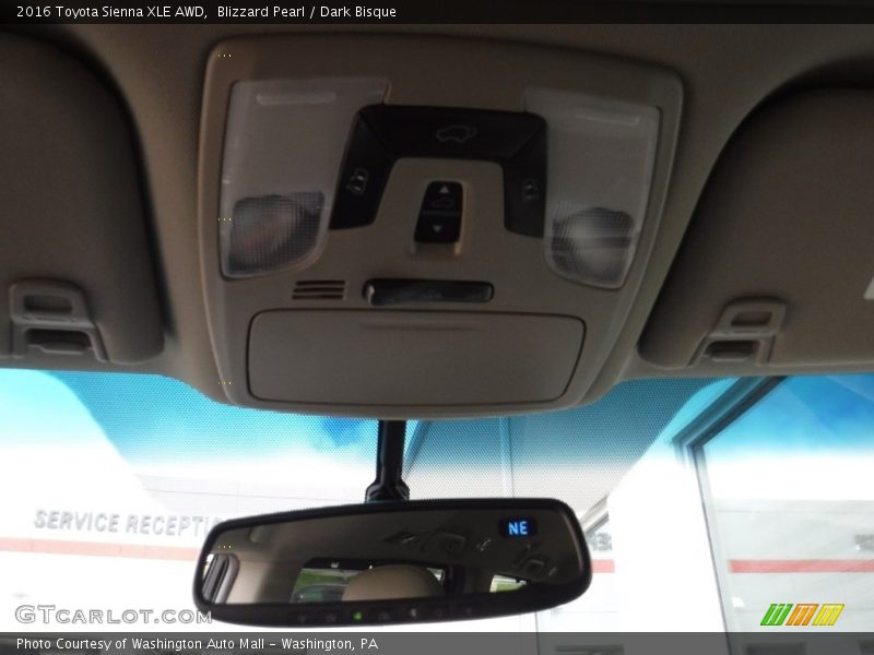 Blizzard Pearl / Dark Bisque 2016 Toyota Sienna XLE AWD