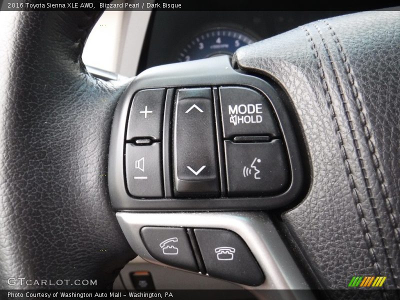 Blizzard Pearl / Dark Bisque 2016 Toyota Sienna XLE AWD