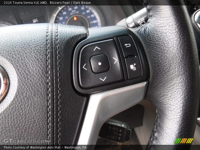 Blizzard Pearl / Dark Bisque 2016 Toyota Sienna XLE AWD