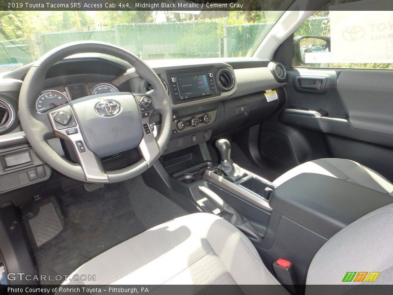 Midnight Black Metallic / Cement Gray 2019 Toyota Tacoma SR5 Access Cab 4x4