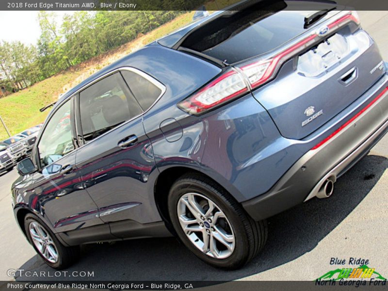 Blue / Ebony 2018 Ford Edge Titanium AWD