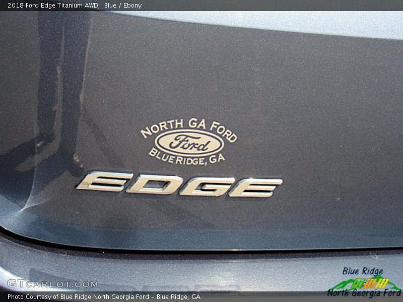 Blue / Ebony 2018 Ford Edge Titanium AWD