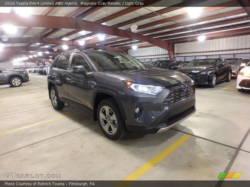 Magnetic Gray Metallic / Light Gray 2019 Toyota RAV4 Limited AWD Hybrid