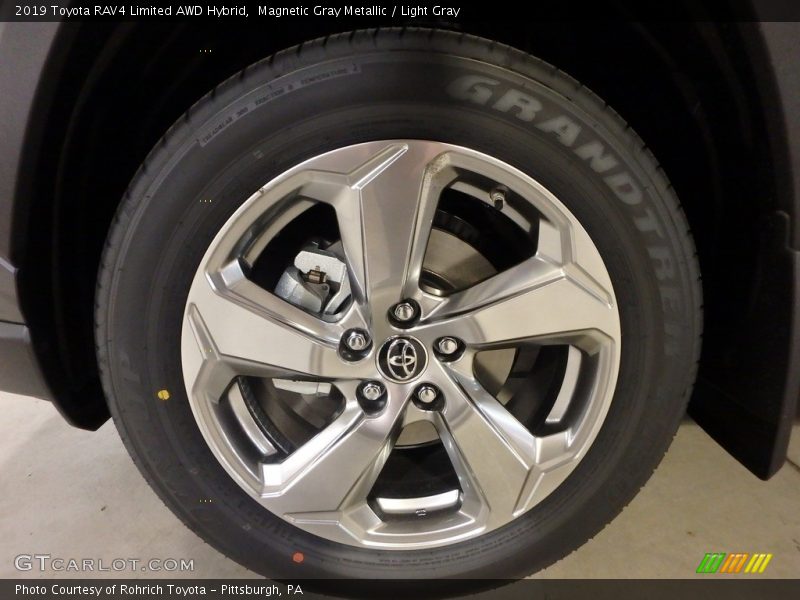 Magnetic Gray Metallic / Light Gray 2019 Toyota RAV4 Limited AWD Hybrid
