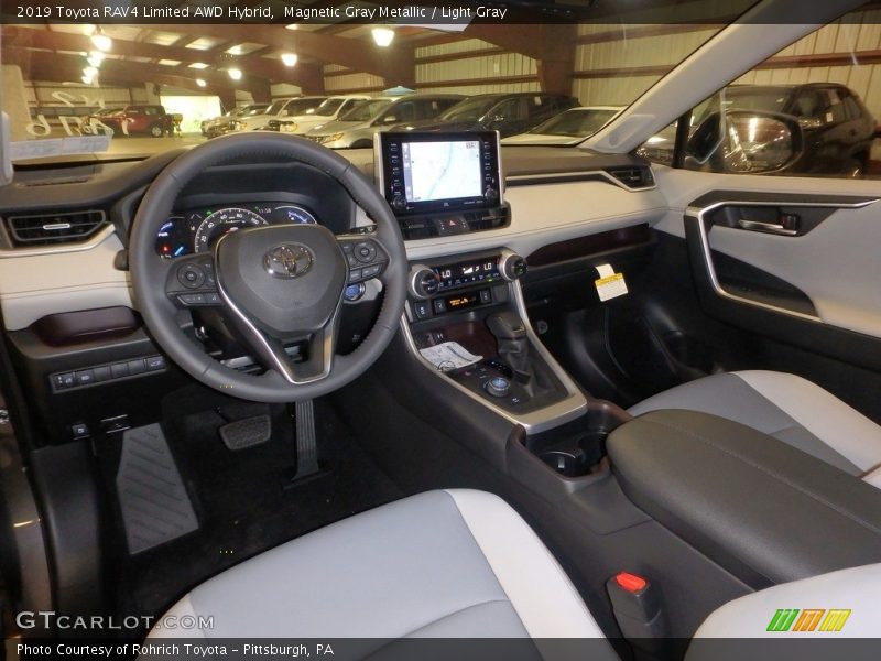 Magnetic Gray Metallic / Light Gray 2019 Toyota RAV4 Limited AWD Hybrid