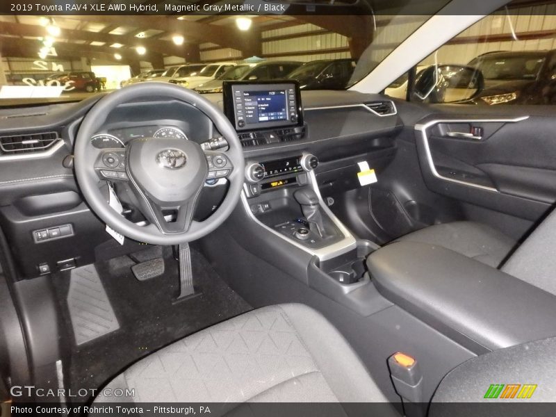 Magnetic Gray Metallic / Black 2019 Toyota RAV4 XLE AWD Hybrid