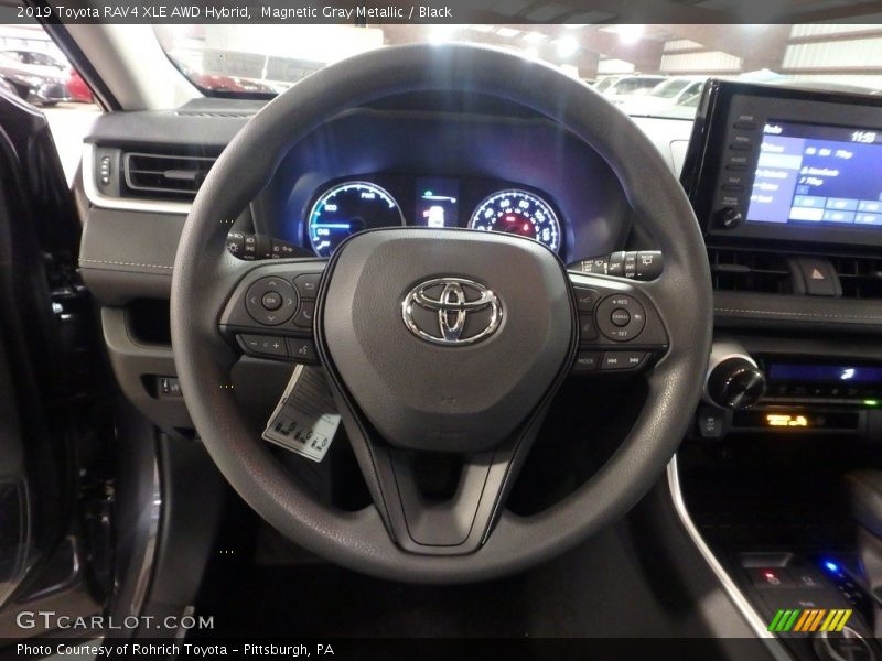 Magnetic Gray Metallic / Black 2019 Toyota RAV4 XLE AWD Hybrid