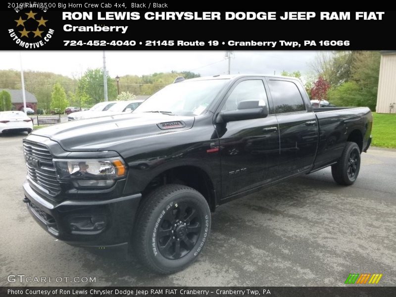 Black / Black 2019 Ram 3500 Big Horn Crew Cab 4x4