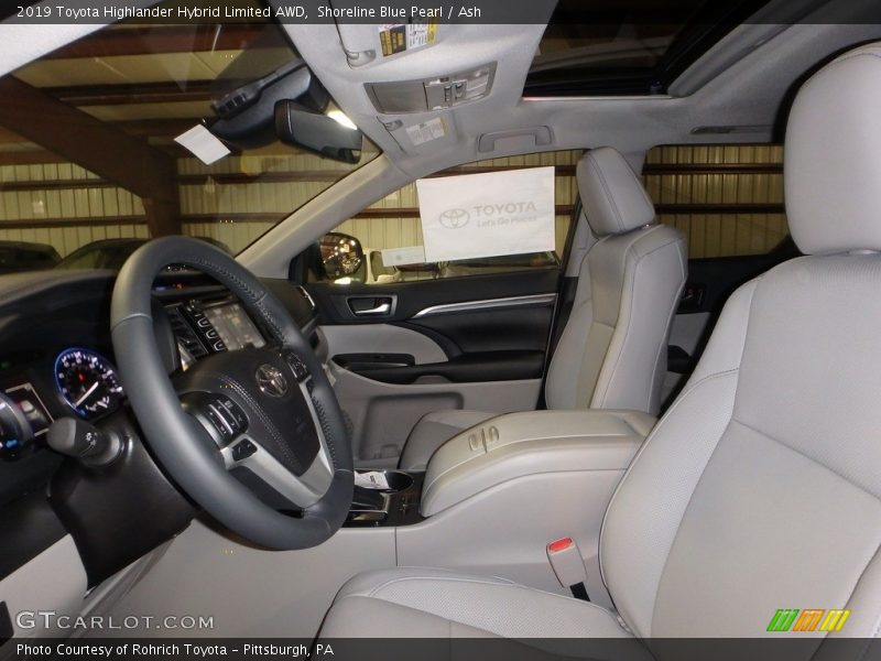 Shoreline Blue Pearl / Ash 2019 Toyota Highlander Hybrid Limited AWD