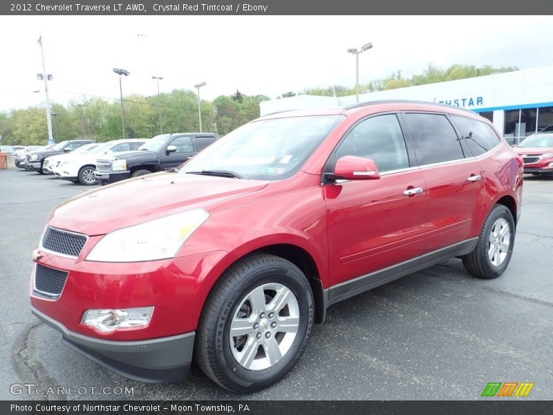Crystal Red Tintcoat / Ebony 2012 Chevrolet Traverse LT AWD