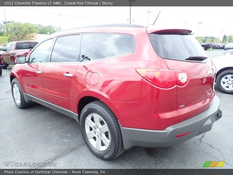 Crystal Red Tintcoat / Ebony 2012 Chevrolet Traverse LT AWD