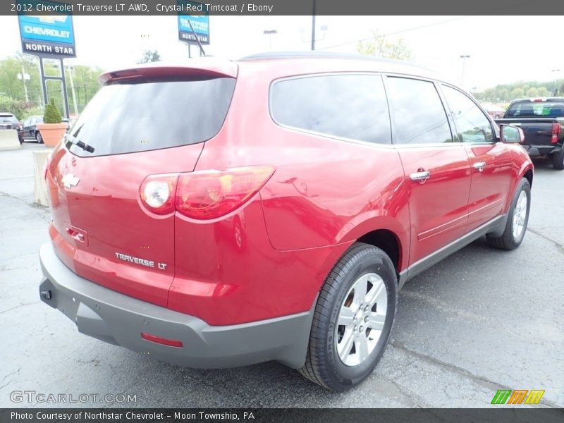 Crystal Red Tintcoat / Ebony 2012 Chevrolet Traverse LT AWD