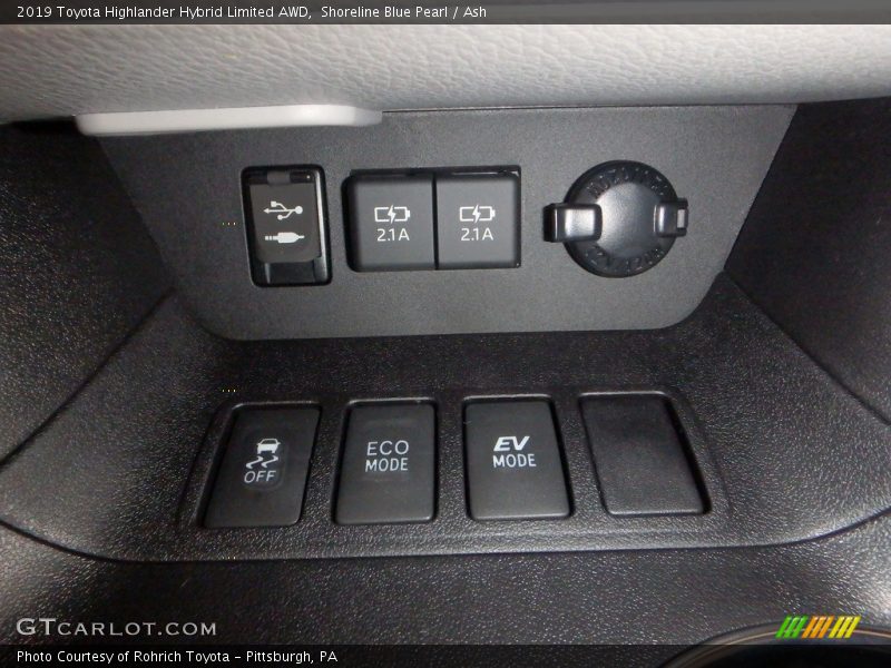 Shoreline Blue Pearl / Ash 2019 Toyota Highlander Hybrid Limited AWD