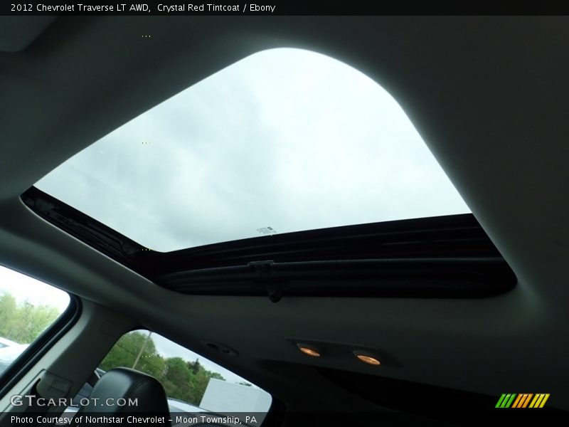 Crystal Red Tintcoat / Ebony 2012 Chevrolet Traverse LT AWD