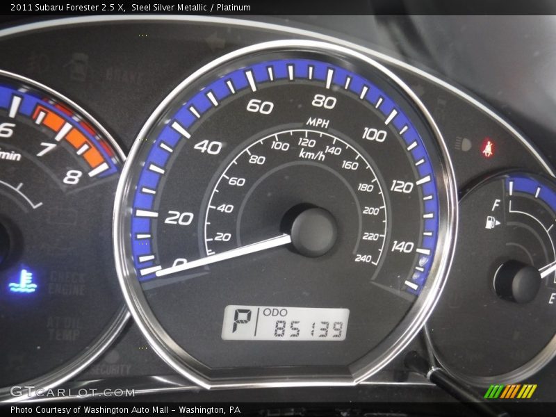 Steel Silver Metallic / Platinum 2011 Subaru Forester 2.5 X