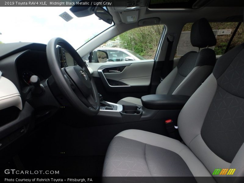 Midnight Black Metallic / Light Gray 2019 Toyota RAV4 XLE