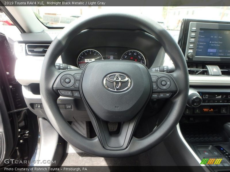 Midnight Black Metallic / Light Gray 2019 Toyota RAV4 XLE