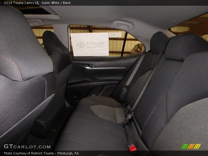 Super White / Black 2019 Toyota Camry LE