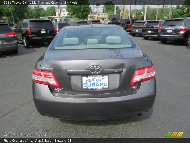 Magnetic Gray Metallic / Ash 2011 Toyota Camry LE