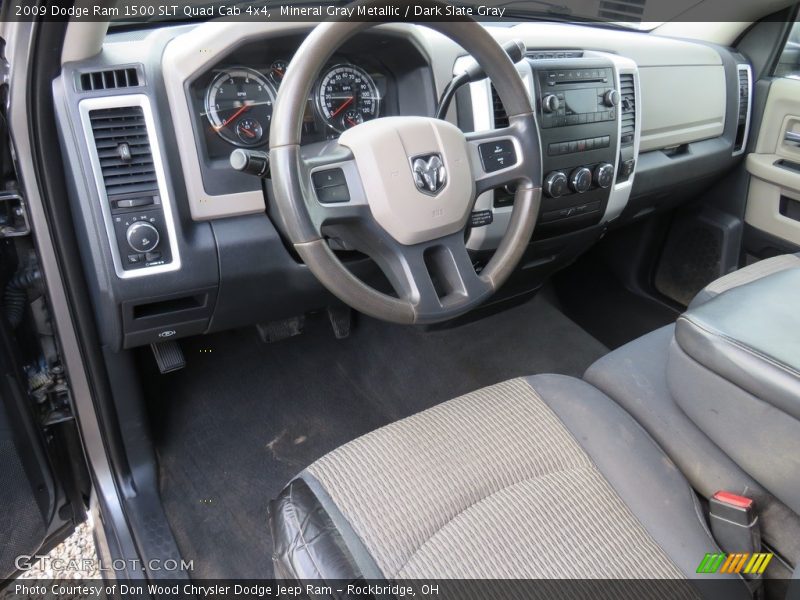Mineral Gray Metallic / Dark Slate Gray 2009 Dodge Ram 1500 SLT Quad Cab 4x4