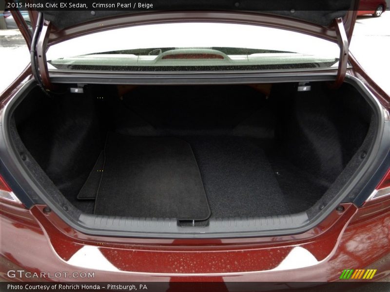 Crimson Pearl / Beige 2015 Honda Civic EX Sedan