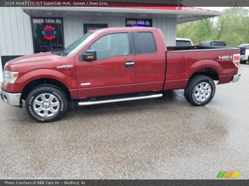 Sunset / Steel Grey 2014 Ford F150 XLT SuperCab 4x4