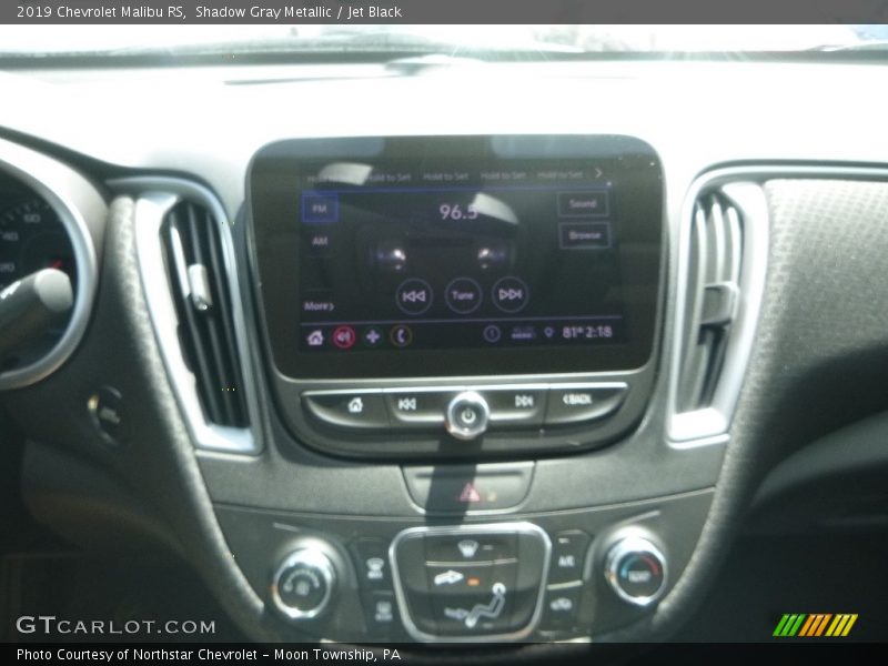 Shadow Gray Metallic / Jet Black 2019 Chevrolet Malibu RS