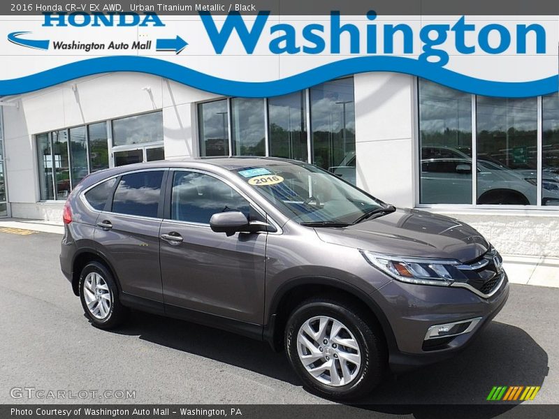 Urban Titanium Metallic / Black 2016 Honda CR-V EX AWD