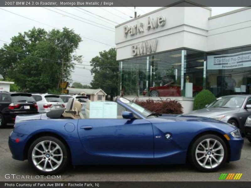 Montego Blue Metallic / Beige 2007 BMW Z4 3.0i Roadster
