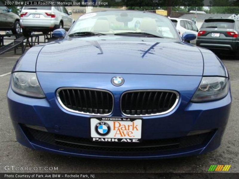 Montego Blue Metallic / Beige 2007 BMW Z4 3.0i Roadster