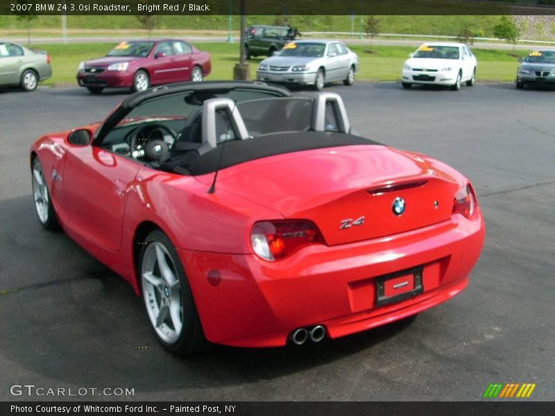 Bright Red / Black 2007 BMW Z4 3.0si Roadster