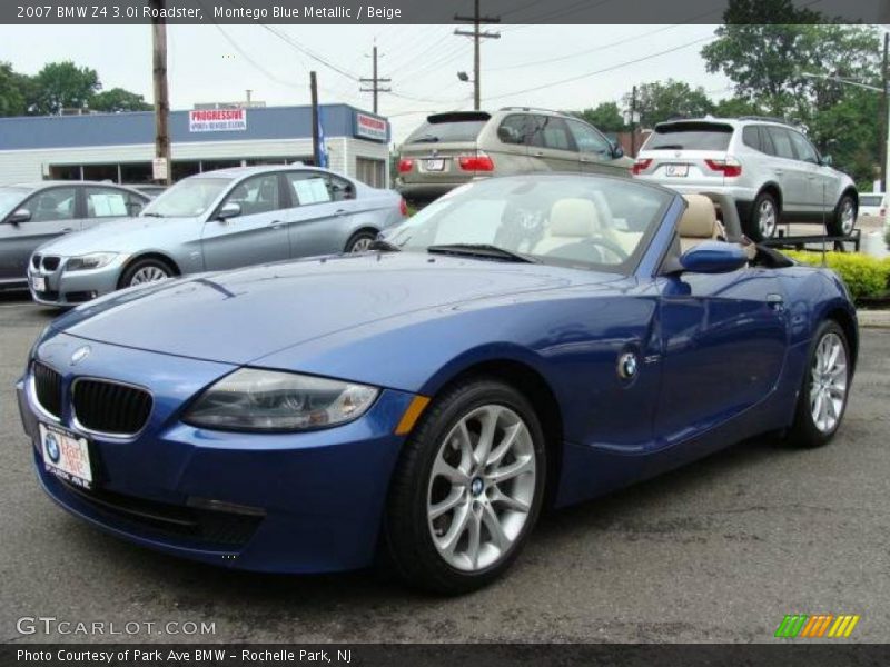 Montego Blue Metallic / Beige 2007 BMW Z4 3.0i Roadster