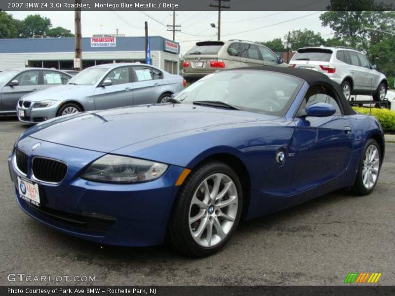 Montego Blue Metallic / Beige 2007 BMW Z4 3.0i Roadster