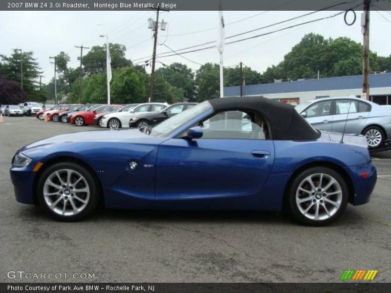 Montego Blue Metallic / Beige 2007 BMW Z4 3.0i Roadster