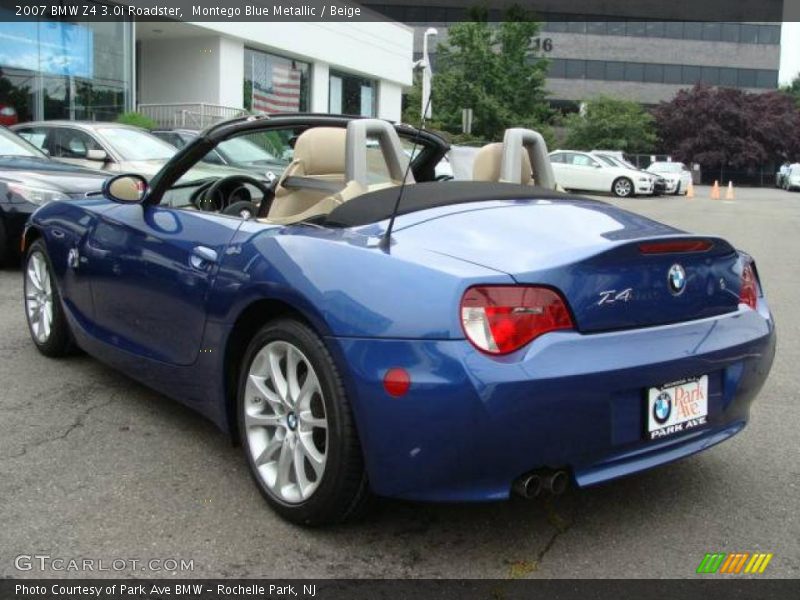 Montego Blue Metallic / Beige 2007 BMW Z4 3.0i Roadster