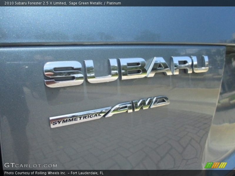 Sage Green Metallic / Platinum 2010 Subaru Forester 2.5 X Limited