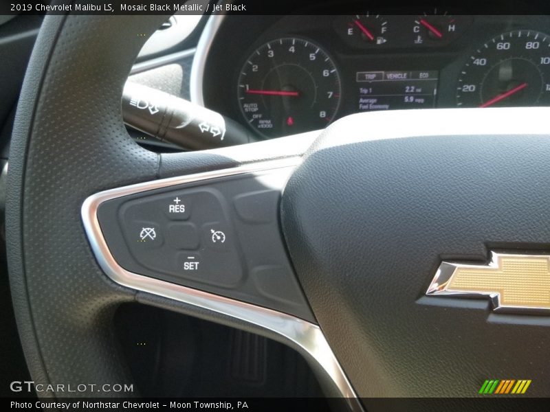 Mosaic Black Metallic / Jet Black 2019 Chevrolet Malibu LS