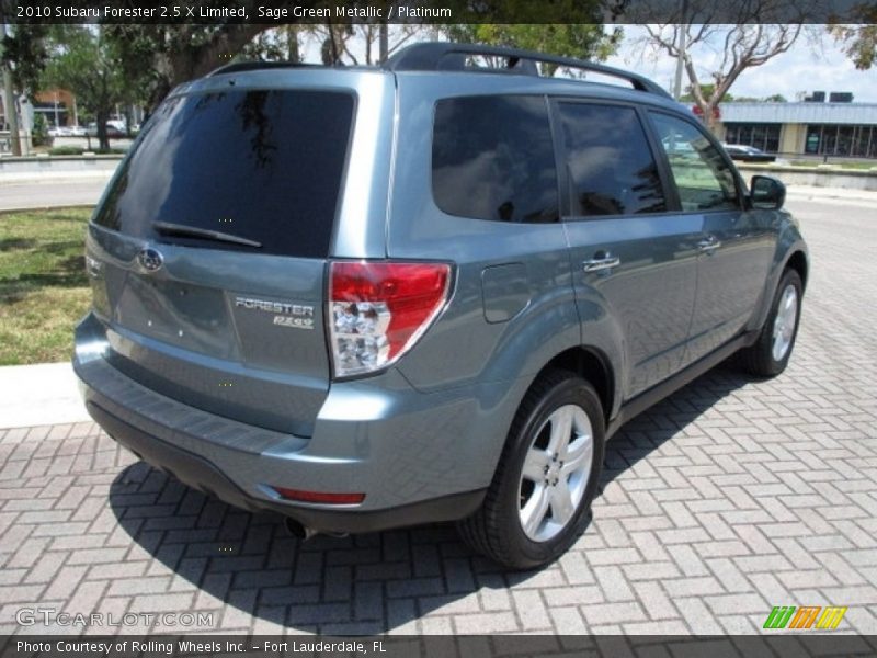 Sage Green Metallic / Platinum 2010 Subaru Forester 2.5 X Limited