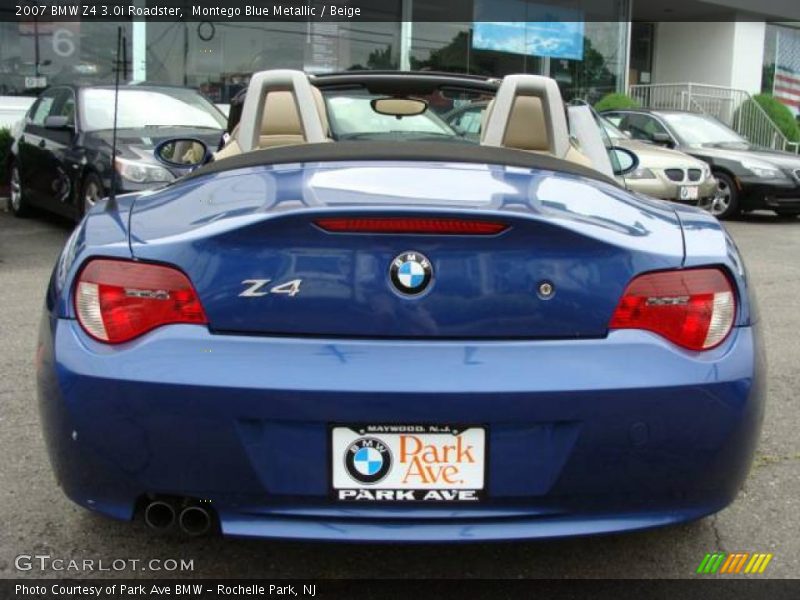 Montego Blue Metallic / Beige 2007 BMW Z4 3.0i Roadster