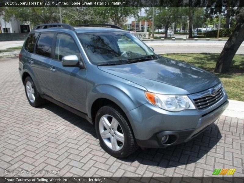 Sage Green Metallic / Platinum 2010 Subaru Forester 2.5 X Limited