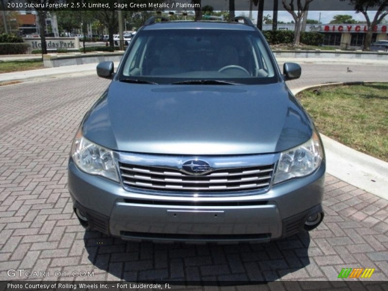 Sage Green Metallic / Platinum 2010 Subaru Forester 2.5 X Limited